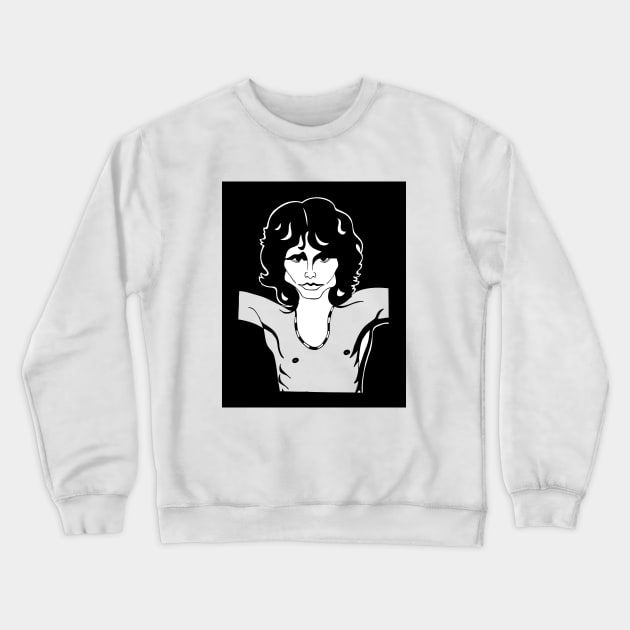 Jim Morrison The Doors singer fan art Crewneck Sweatshirt by cartoonistguy